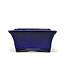 Rechteckiger blauer Bonsai-Topf von Terahata Satomi Mazan - 158 x 136 x 65 mm