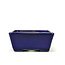 Pot à bonsaï rectangulaire bleu par Terahata Satomi Mazan - 157 x 128 x 55 mm