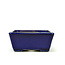 Rectangular blue bonsai pot by Terahata Satomi Mazan - 157 x 128 x 55 mm