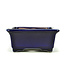 Rectangular blue bonsai pot by Terahata Satomi Mazan - 145 x 135 x 60 mm