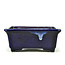 Pot à bonsaï rectangulaire bleu par Terahata Satomi Mazan - 145 x 135 x 60 mm