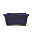 Rectangular blue bonsai pot by Terahata Satomi Mazan - 145 x 135 x 60 mm