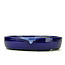 Oval blue bonsai pot by Terahata Satomi Mazan - 155 x 128 x 34 mm