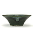 Runder grüner Bonsai-Topf von Terahata Satomi Mazan - 185 x 185 x 70 mm
