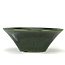 Pot à bonsaï rond vert par Terahata Satomi Mazan - 195 x 195 x 75 mm