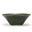Pot à bonsaï rond vert par Terahata Satomi Mazan - 195 x 195 x 75 mm
