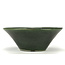 Pot à bonsaï rond vert par Terahata Satomi Mazan - 195 x 195 x 75 mm