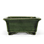 Maceta de bonsai verde rectangular de Terahata Satomi Mazan - 150 x 141 x 63 mm