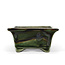 Rectangular green bonsai pot by Terahata Satomi Mazan - 140 x 122 x 58 mm