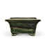 Vaso bonsai rettangolare verde di Terahata Satomi Mazan - 140 x 122 x 58 mm