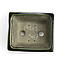 Pot à bonsaï rectangulaire vert par Terahata Satomi Mazan - 140 x 122 x 58 mm