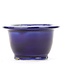 Round blue Bonsai bonsai pot - 83 x 83 x 50 mm