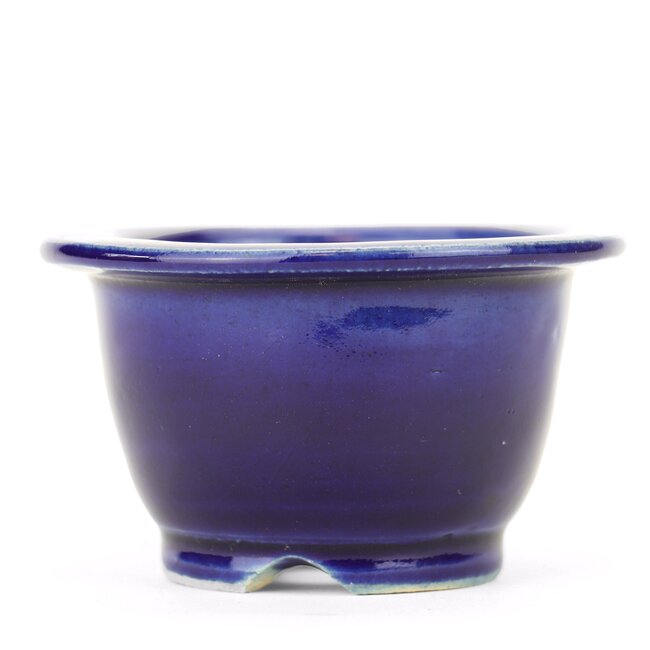 Ronde blauwe Bonsai bonsai pot - 83 x 83 x 50 mm