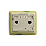 Pot à bonsaï rectangulaire jaune par Terahata Satomi Mazan - 153 x 135 x 60 mm