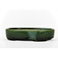 Ovale groene bonsaipot van Terahata Satomi Mazan - 155 x 130 x 34 mm