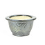 Round grey Sa Ra Ku bonsai pot - 106 x 106 x 60 mm