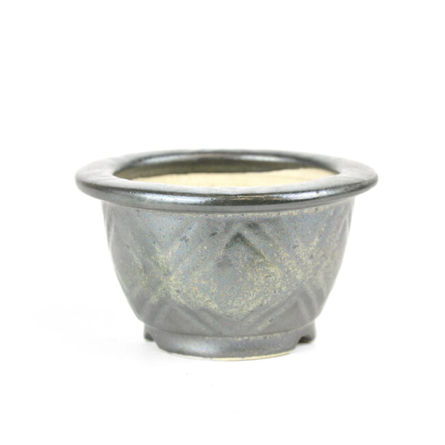 Vaso bonsai rotondo grigio Sa Ra Ku - 106 x 106 x 60 mm