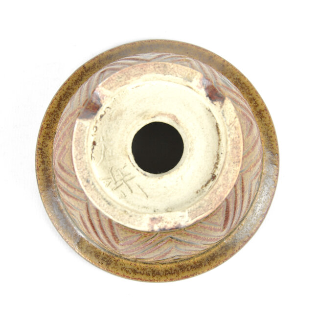 Pot à bonsaï rond marron Sa Ra Ku - 110 x 110 x 55 mm