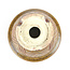 Round brown Sa Ra Ku bonsai pot - 110 x 110 x 55 mm