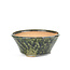 Round green Bonsai bonsai pot - 122 x 122 x 55 mm