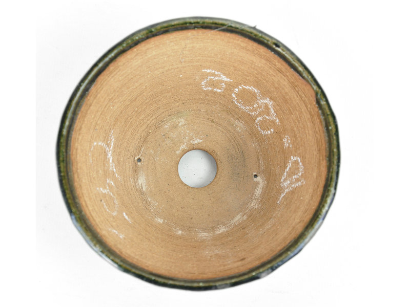 Runde grüne Bonsai-Bonsaischale - 122 x 122 x 55 mm