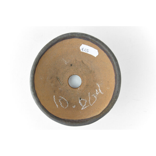 Pot à bonsaï rond marron - 112 x 112 x 45 mm