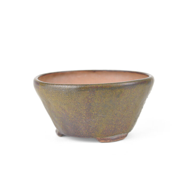 Pot à bonsaï rond marron - 106 x 106 x 60 mm