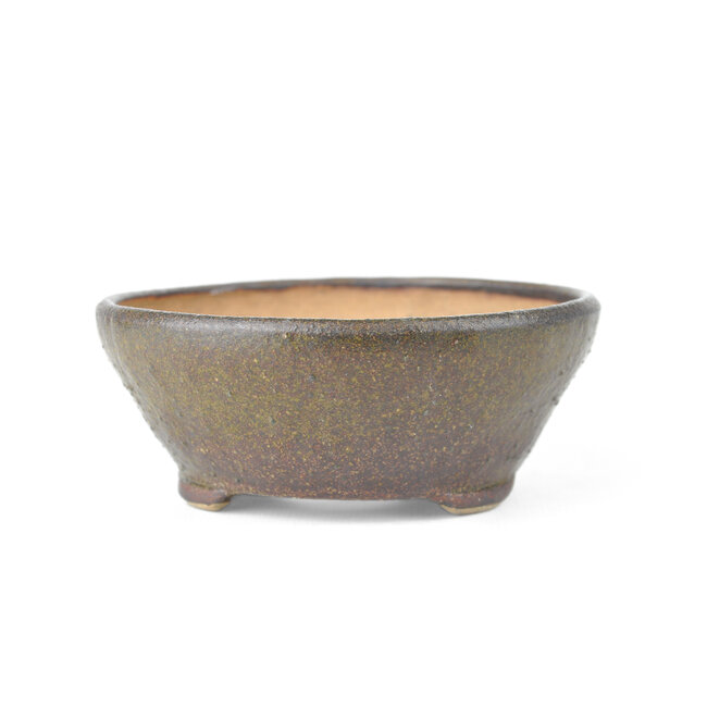 Pot à bonsaï rond marron - 116 x 116 x 45 mm