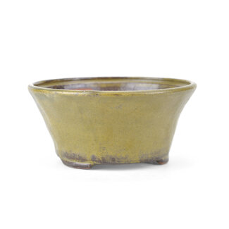 Bonsai 115 mm round green bonsai pot by Bonsai, Japan