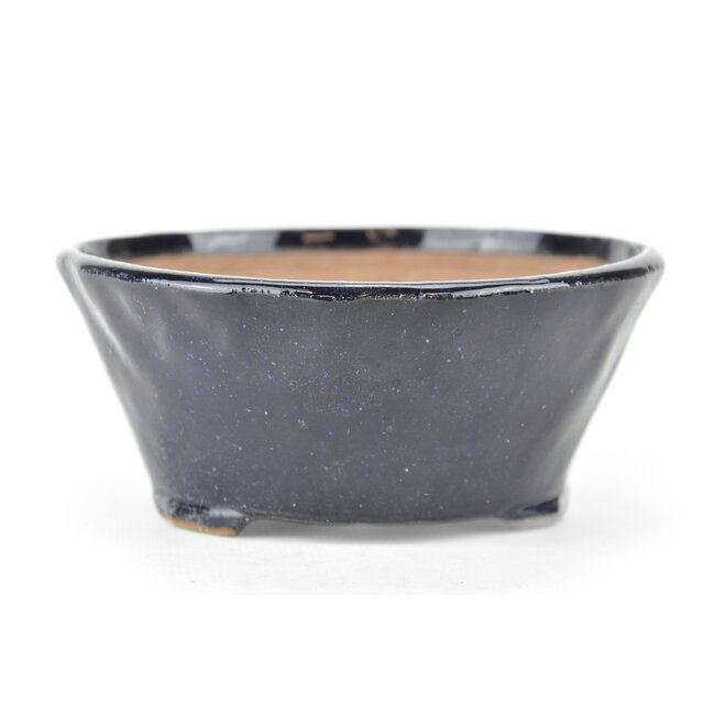 Round blue Bonsai bonsai pot - 119 x 119 x 50 mm