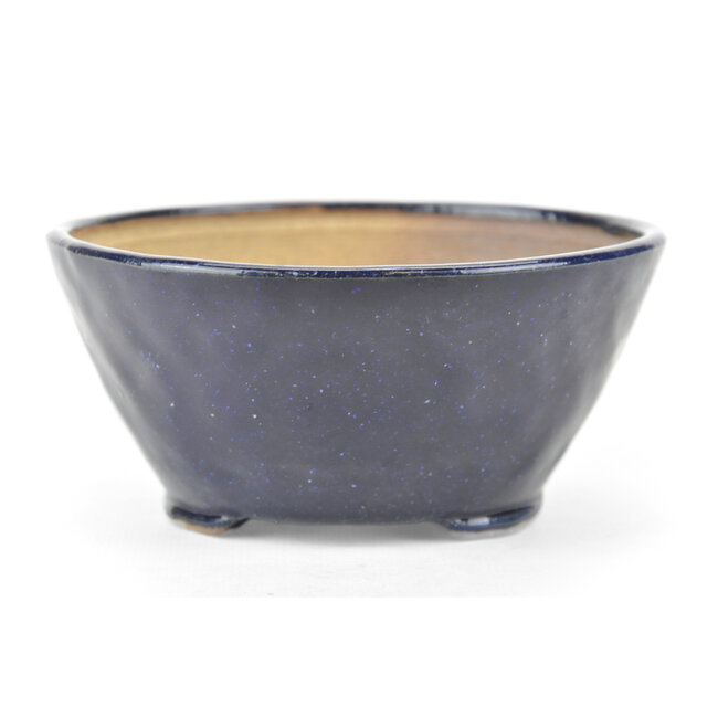 Round blue Bonsai bonsai pot - 125 x 125 x 60 mm