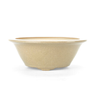 Chinese bonsai pots Vaso rotondo beige da 130 mm dalla Cina