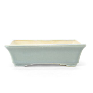 Chinese bonsai pots 140 mm rectangular light blue pot from China