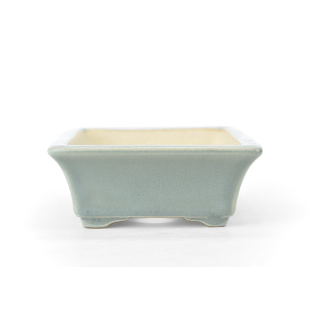 Pot à bonsaï rectangulaire bleu clair - 140 x 102 x 40 mm
