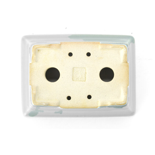 Pot à bonsaï rectangulaire bleu clair - 140 x 102 x 40 mm