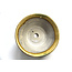 Runde gelbe Bonsaischale von Terahata Satomi Mazan - 190 x 190 x 78 mm
