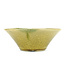 Pot à bonsaï rond jaune par Terahata Satomi Mazan - 190 x 190 x 78 mm