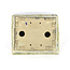 Pot à bonsaï rectangulaire multicolore par Terahata Satomi Mazan - 160 x 135 x 63 mm