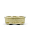 Oval beige bonsai pot by Terahata Satomi Mazan - 135 x 110 x 38 mm