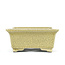 Maceta rectangular para bonsai beige de Terahata Satomi Mazan - 145 x 135 x 60 mm