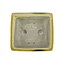 Pot à bonsaï rectangulaire beige par Terahata Satomi Mazan - 145 x 135 x 60 mm