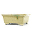 Rectangular beige bonsai pot by Terahata Satomi Mazan - 145 x 135 x 60 mm