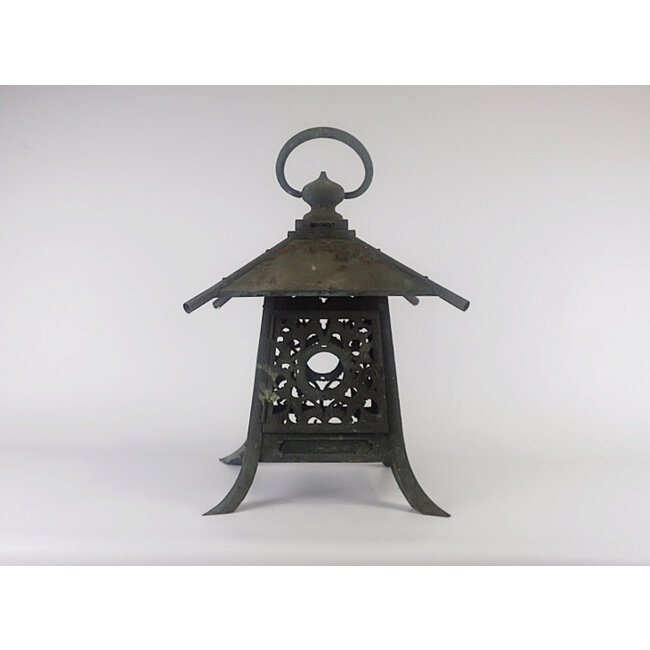 Japanische antike Metalllaterne Hi no Maru Tsuridōrō 51 cm