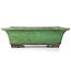 Rectangular green bonsai pot by Shuhou - 315 x 250 x 100 mm