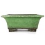 Rectangular green bonsai pot by Shuhou - 315 x 250 x 100 mm