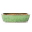 Rectangular green bonsai pot by Shuhou - 352 x 260 x 65 mm