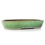 Rectangular green bonsai pot by Shuhou - 352 x 260 x 65 mm