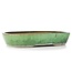 Rectangular green bonsai pot by Shuhou - 352 x 260 x 65 mm