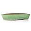 Rectangular green bonsai pot by Shuhou - 352 x 260 x 65 mm