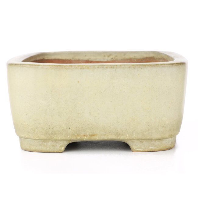 Rectangular beige bonsai pot by Yamafusa - 317 x 240 x 113 mm